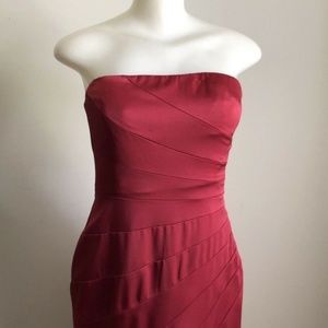 BCBG Maxaria NWT Silk Red Strapless Dress